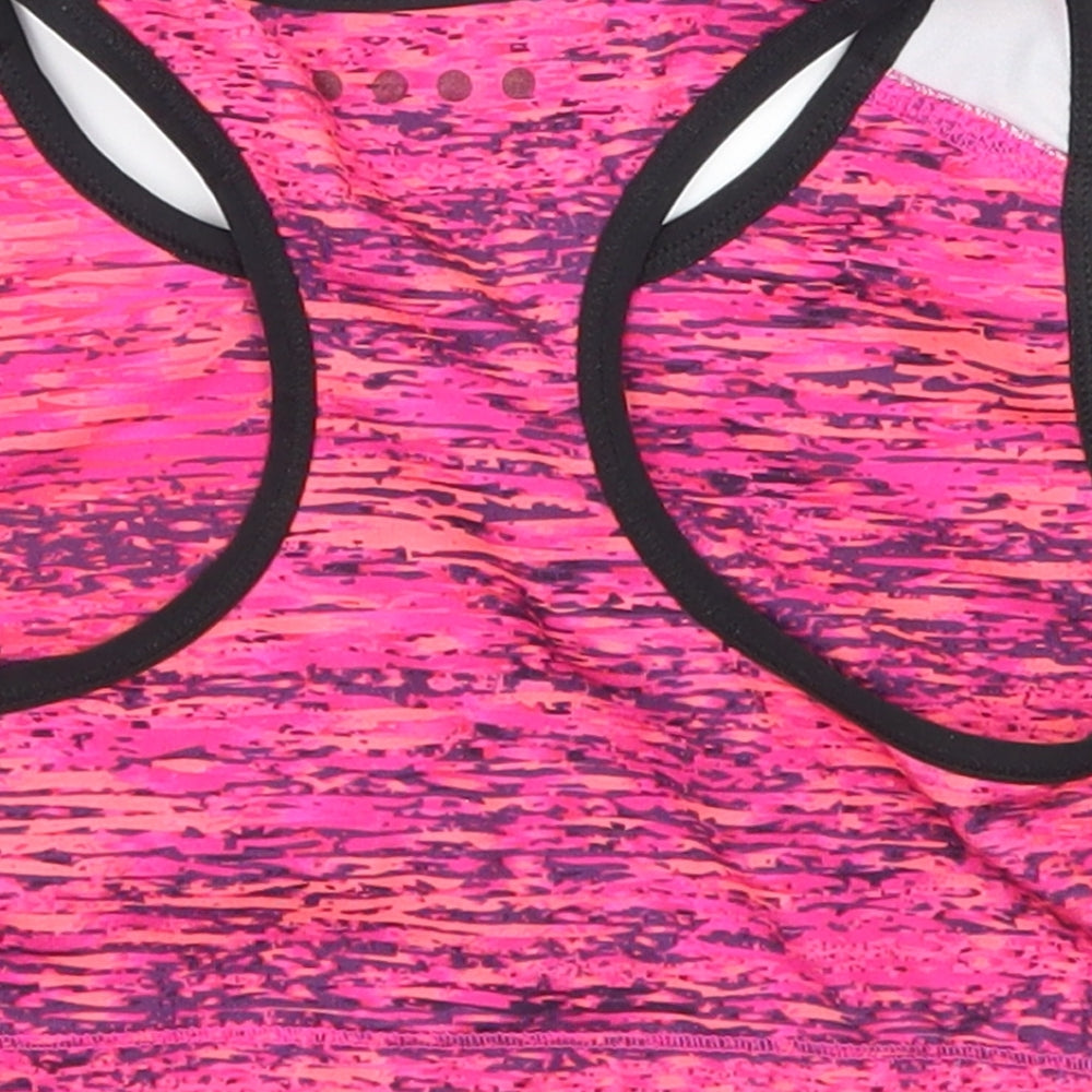 souluxe Girls Pink Colourblock Basic Tank Size 10-11 Years