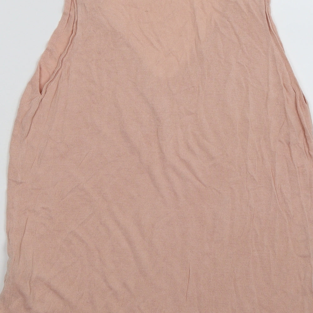 F&F Womens Pink Knit Basic Tank Size 12