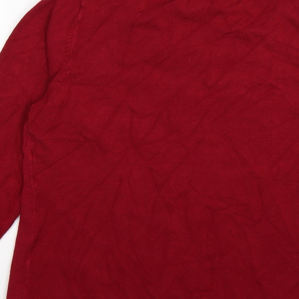 Bonmarché Womens Red Knit Pullover Jumper Size XS