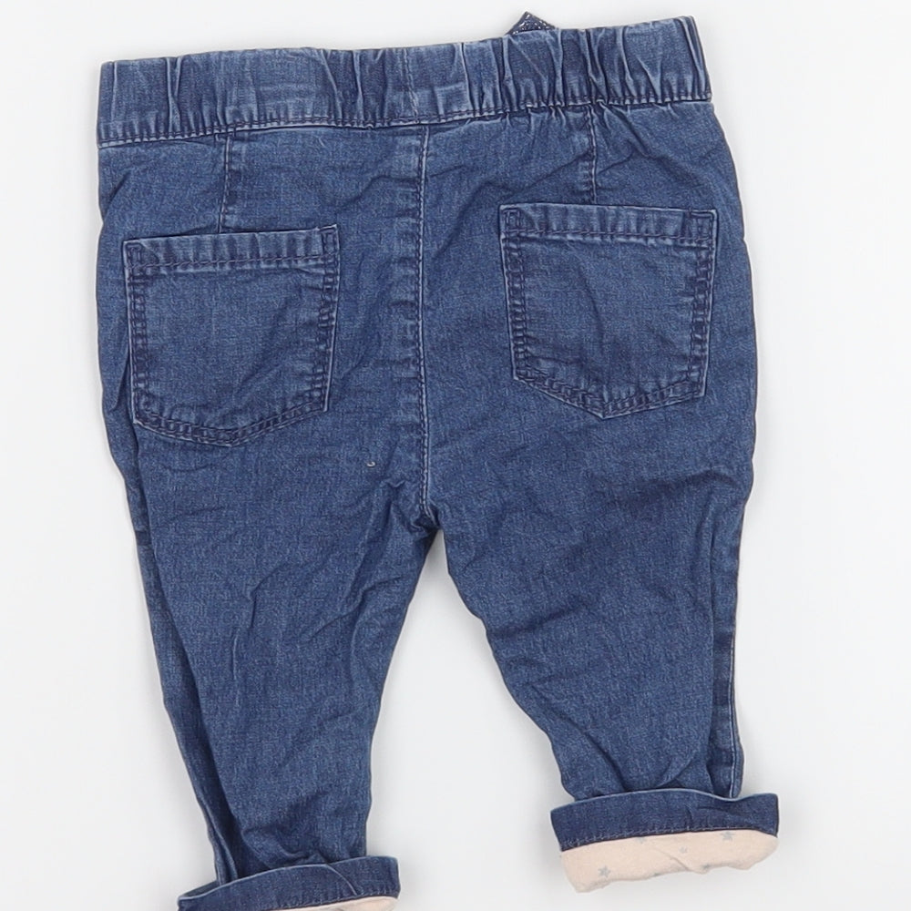 Primark Girls Blue Cropped Jeans Size 3-6 Months