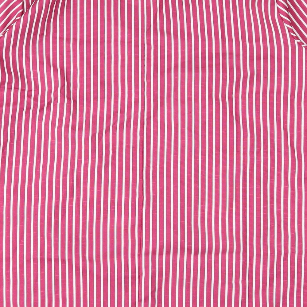 MissLook Womens Pink Striped Basic Blouse Size XL