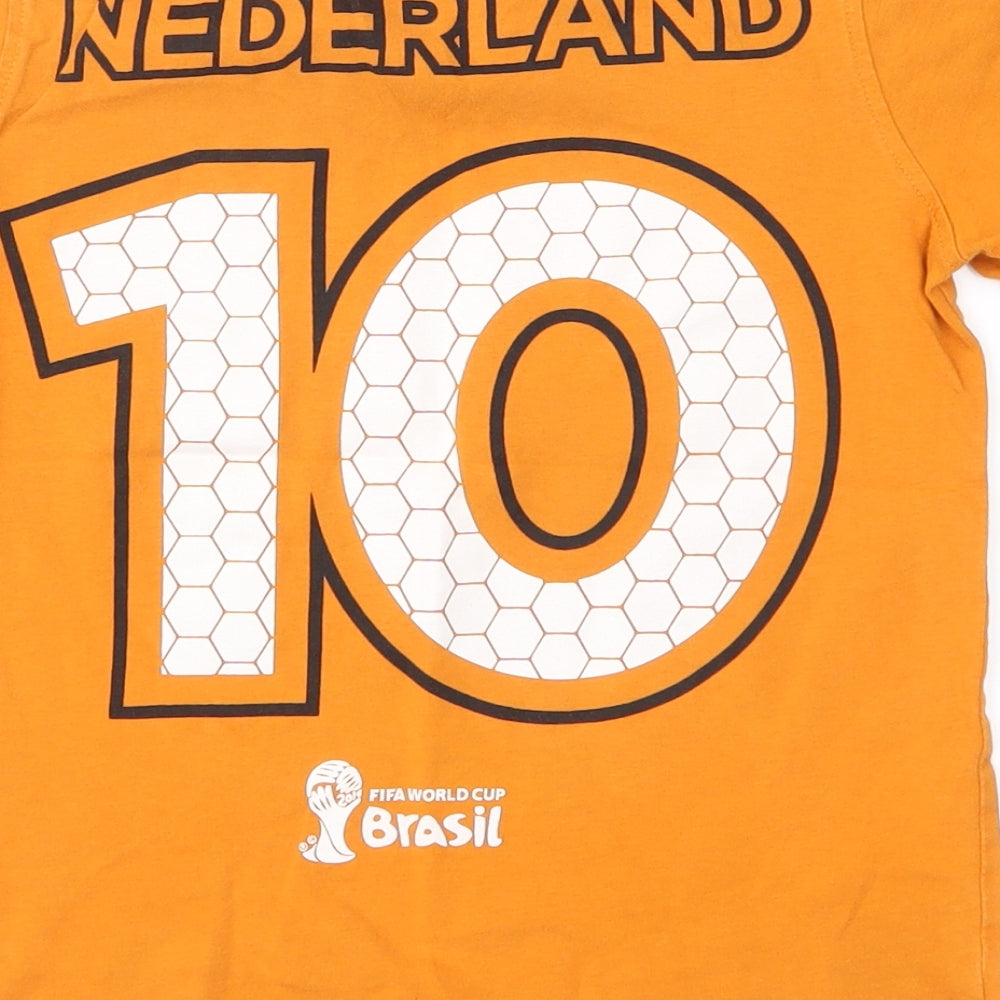 brasil Boys Orange Basic T-Shirt Size 6-7 Years