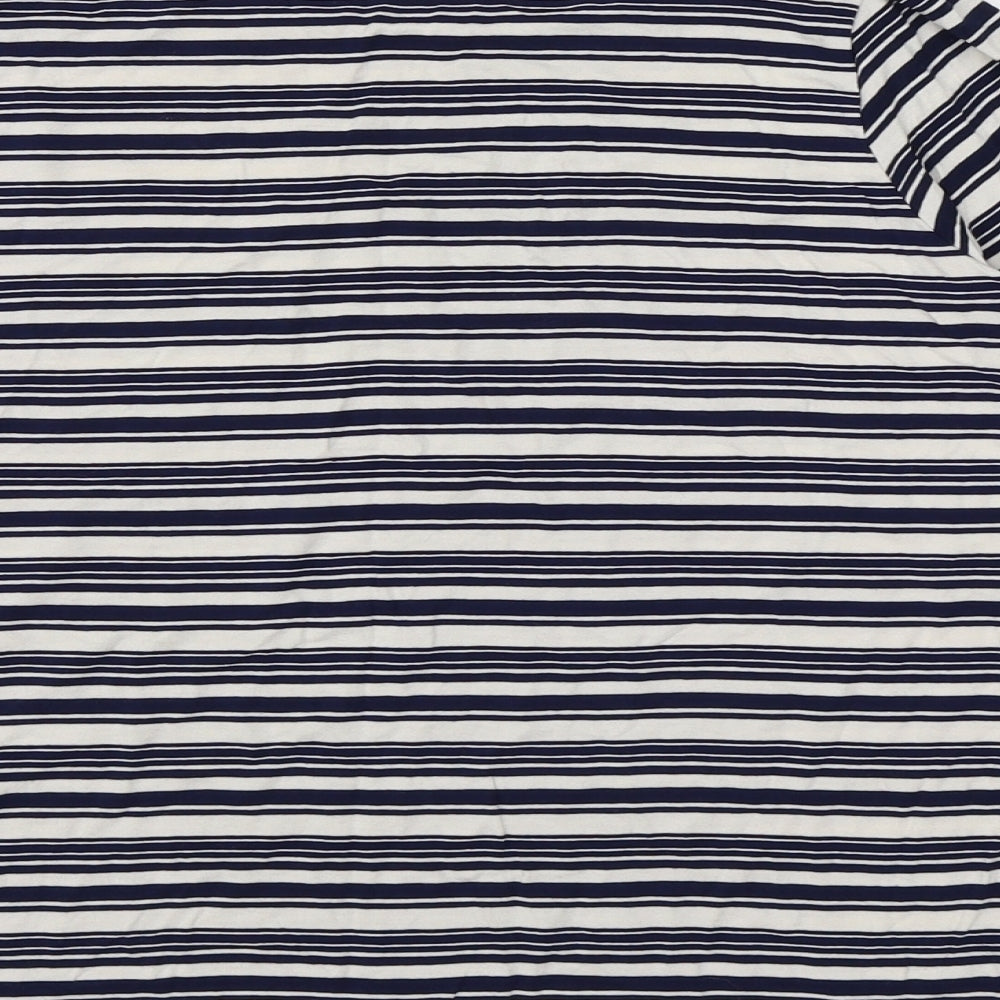 George Womens Blue Striped Basic T-Shirt Size 10