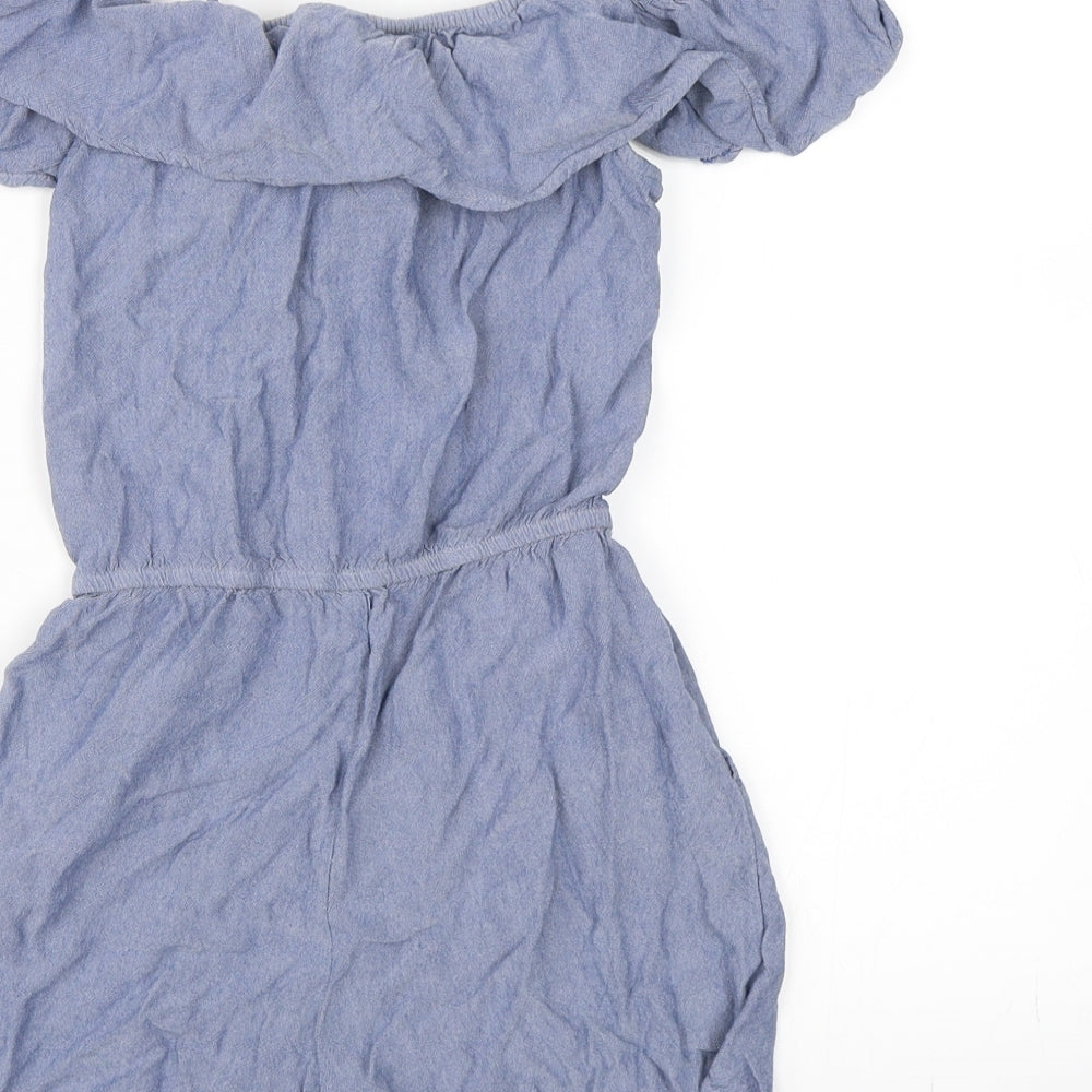 H&M Girls Blue Playsuit One-Piece Size 11 Years