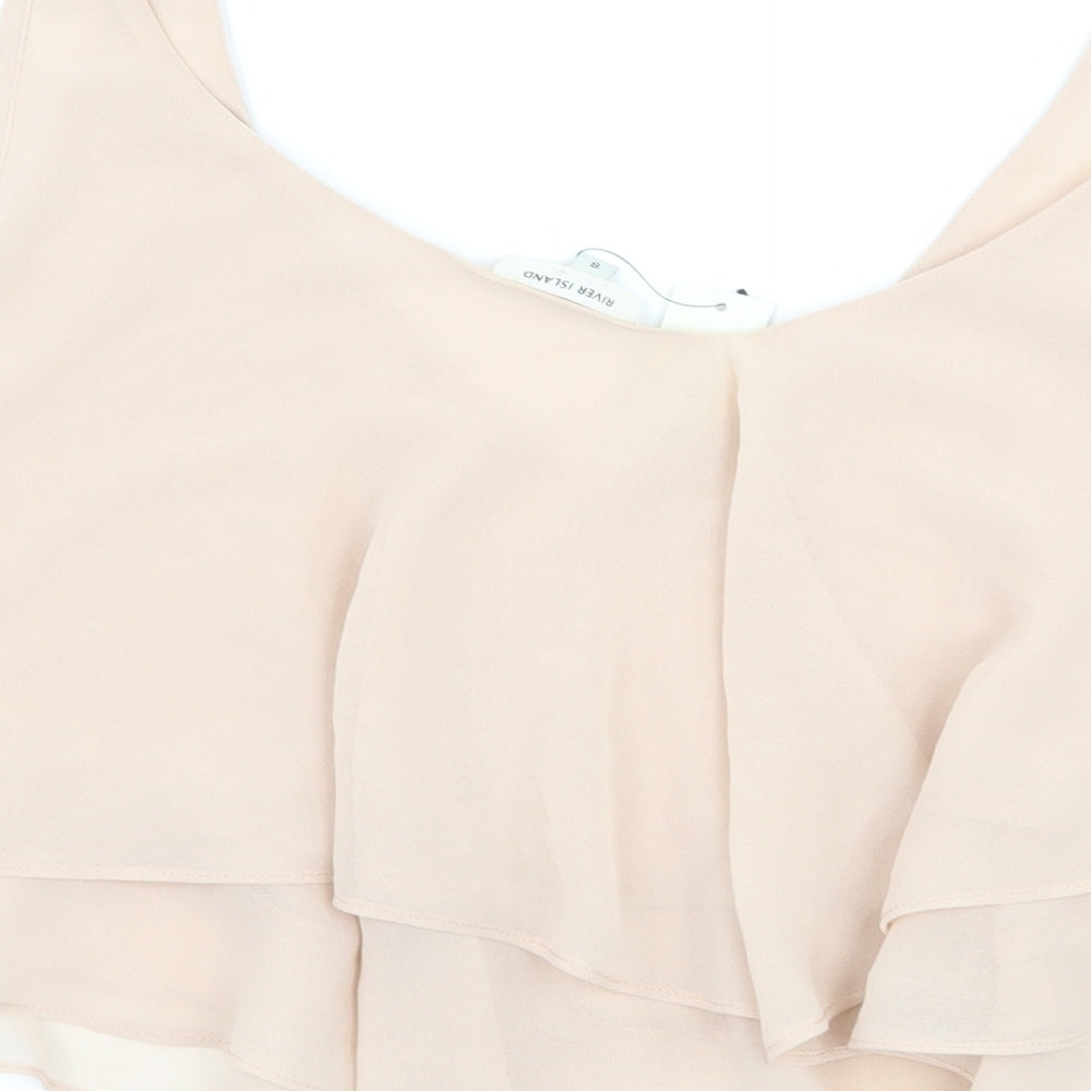River Island Womens Pink Cropped Tank Size 8