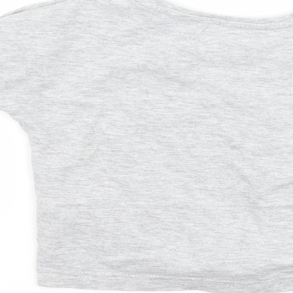 Minoti Girls Grey Basic T-Shirt Size 4-5 Years - Nap Queen