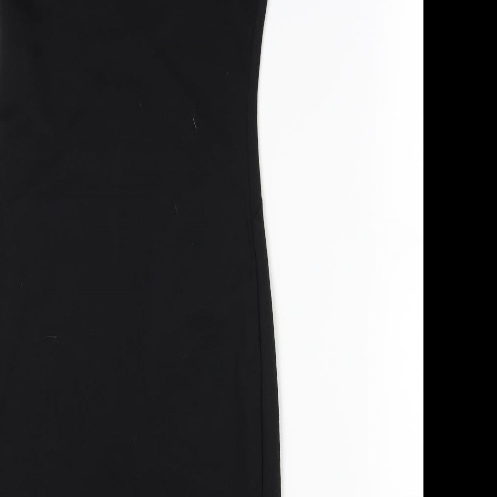 Brand and care label for Atmosphere women’s black bodycon, size UK 8