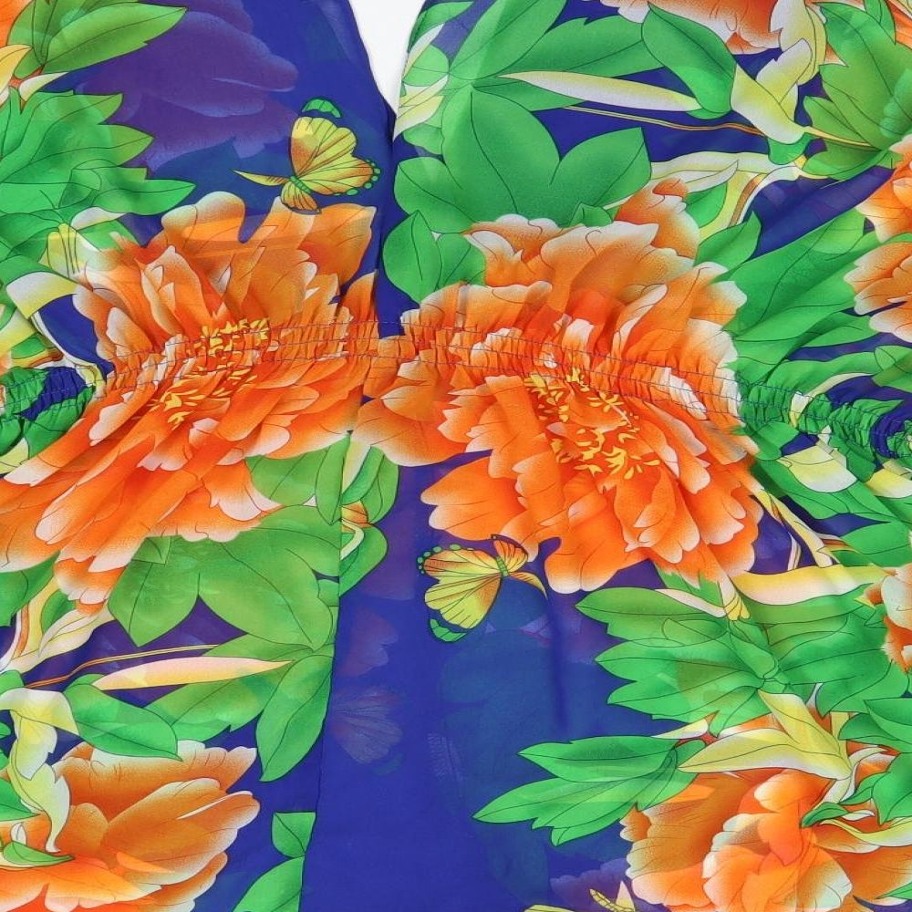 Cameo Rose Womens Multicoloured Floral Basic Blouse Size 10
