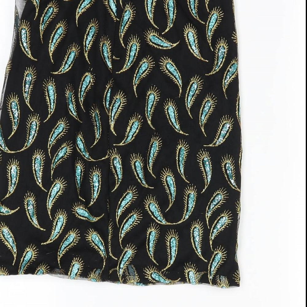 Preworn Womens Ivory Animal Print Mini Skirt Size S