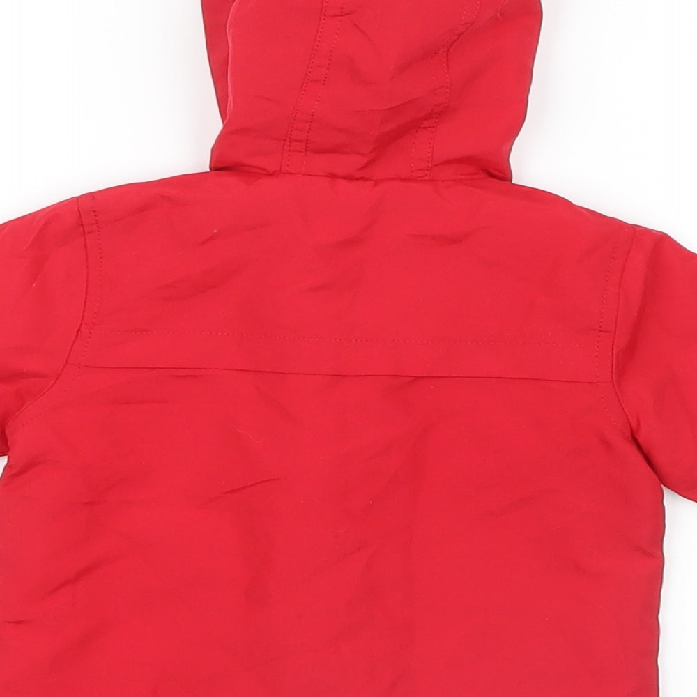 George Girls Red Trench Coat Coat Size 6-9 Months