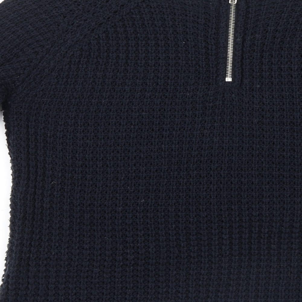 Only Womens Blue Knit Pullover Jumper Size M