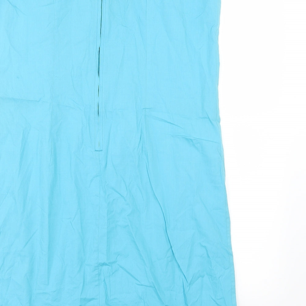 Faded Glory Womens Blue Floral A-Line Size XL