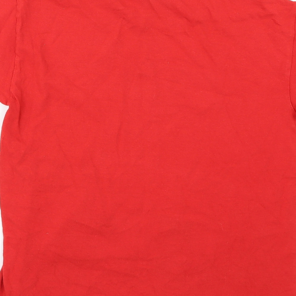 Gildan Boys Red Jersey Basic T-Shirt Size M - Gaming