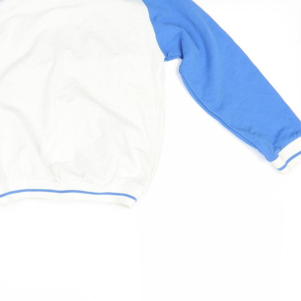 Preworn Boys White Pullover Sweatshirt Size 6-7 Years
