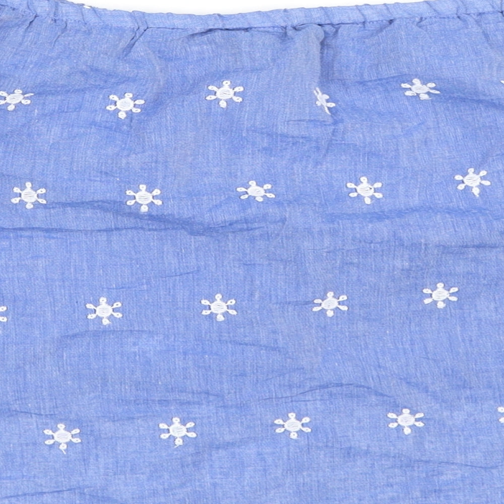 Select Womens Blue Basic Blouse Size 8