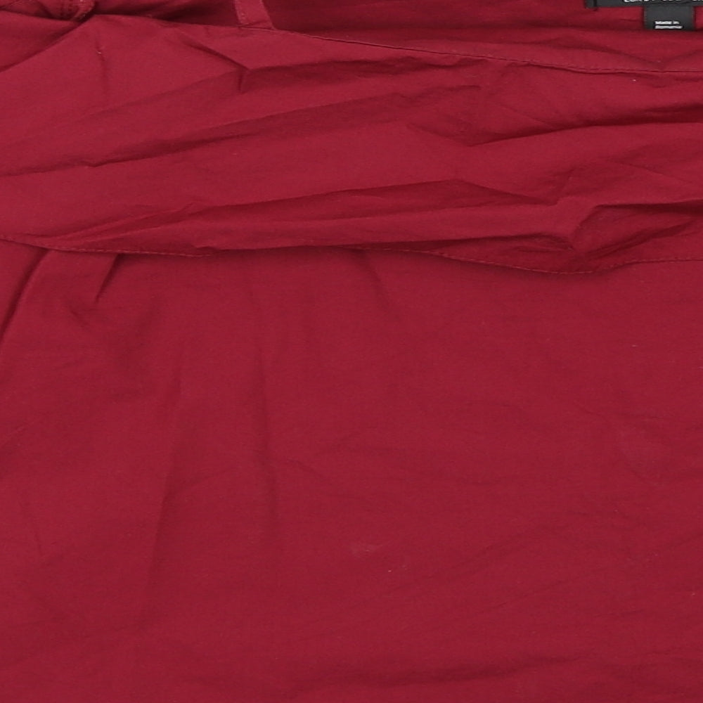 Topshop Womens Red Basic Blouse Size 6