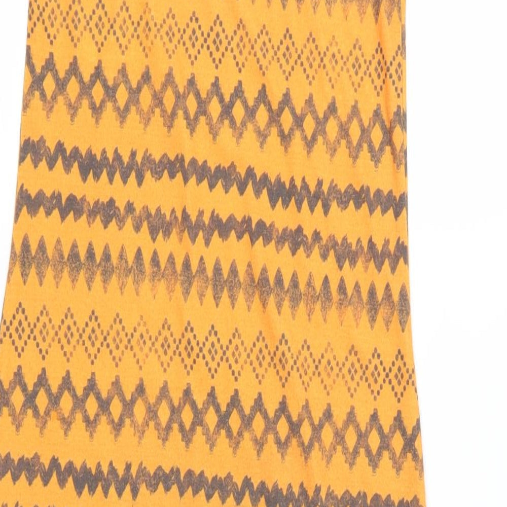 Matalan Girls Orange Geometric Jersey Maxi Size 9 Years