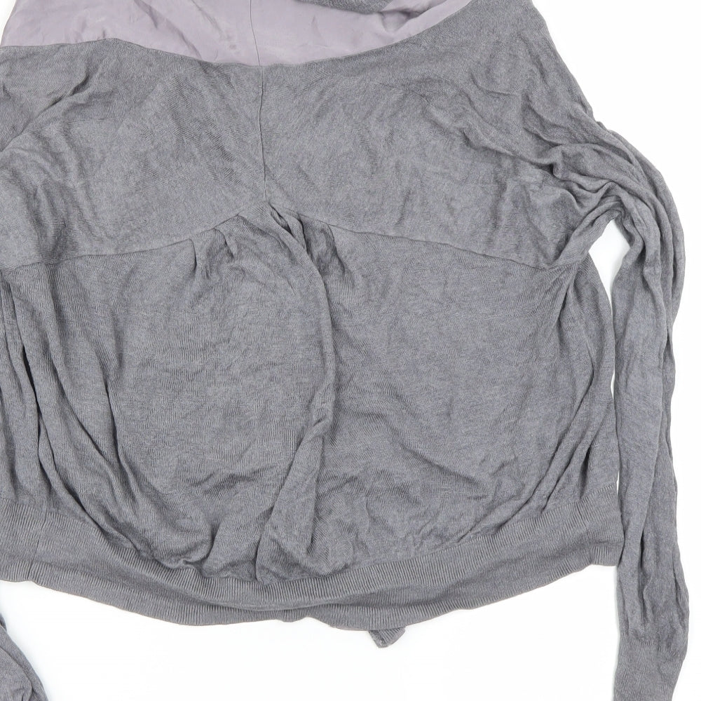 Miss Selfridge Womens Grey Cardigan Jumper Size 8