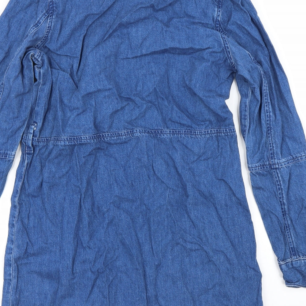Topshop Womens Blue Basic T-Shirt Size 6