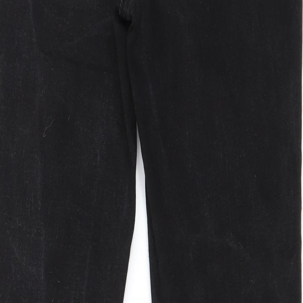Papaya Womens Black Straight Jeans Size 10 L25 in