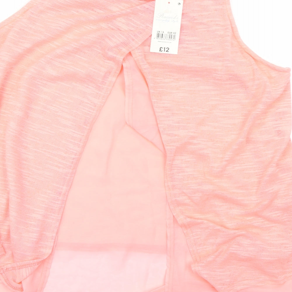 Peacocks Womens Orange Basic Blouse Size 14