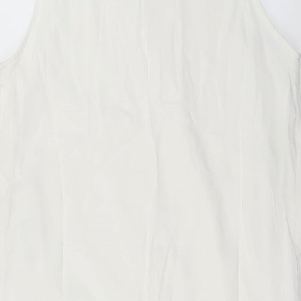 vila Womens White Basic Blouse Size L