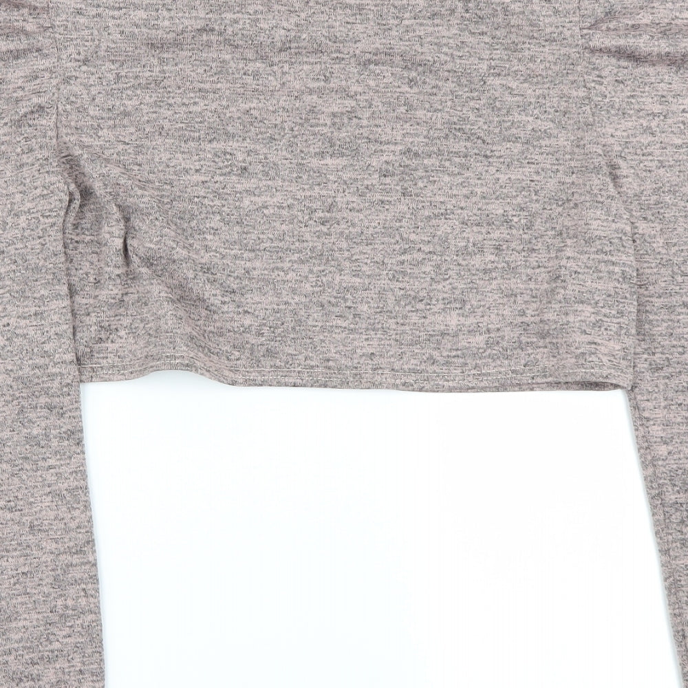 Misspap Womens Pink Basic T-Shirt Size L