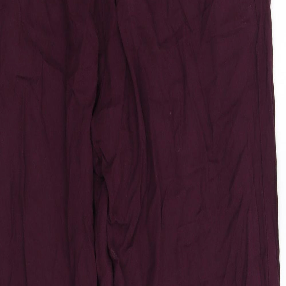 New Look Womens Purple Trousers Size 12 L29 in