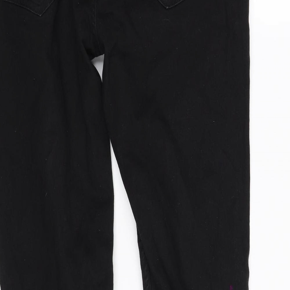 Denim & Co. Womens Black Trousers Size M L32 in