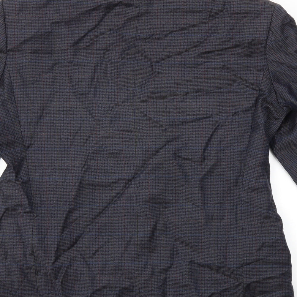 Marks & Spencer Mens Blue Check Jacket Suit Jacket Size 42