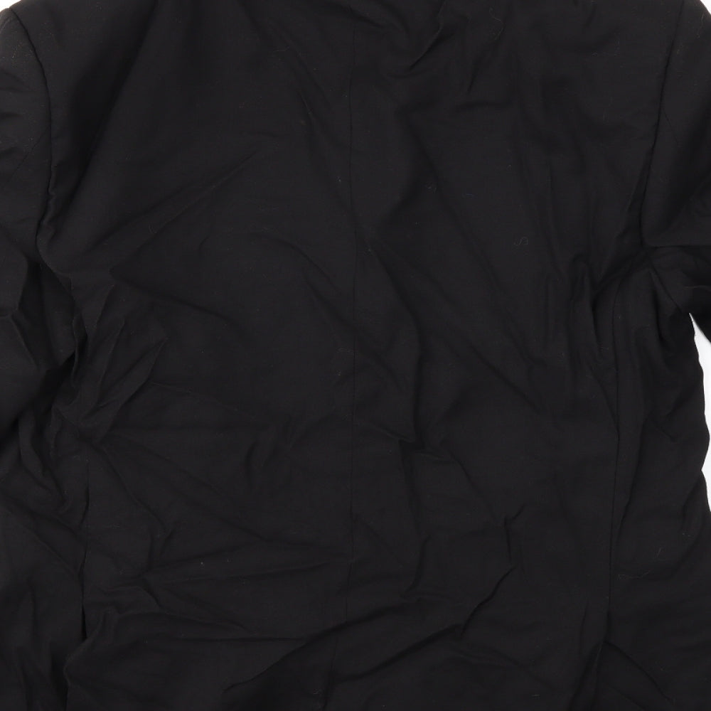 Preworn Mens Black Jacket Suit Jacket Size 38