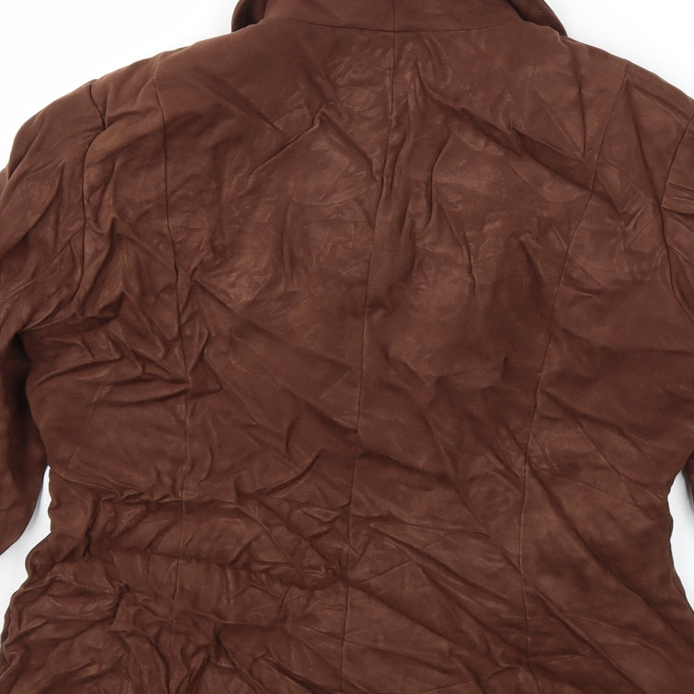 Per Una Womens Brown Jacket Coat Size 14