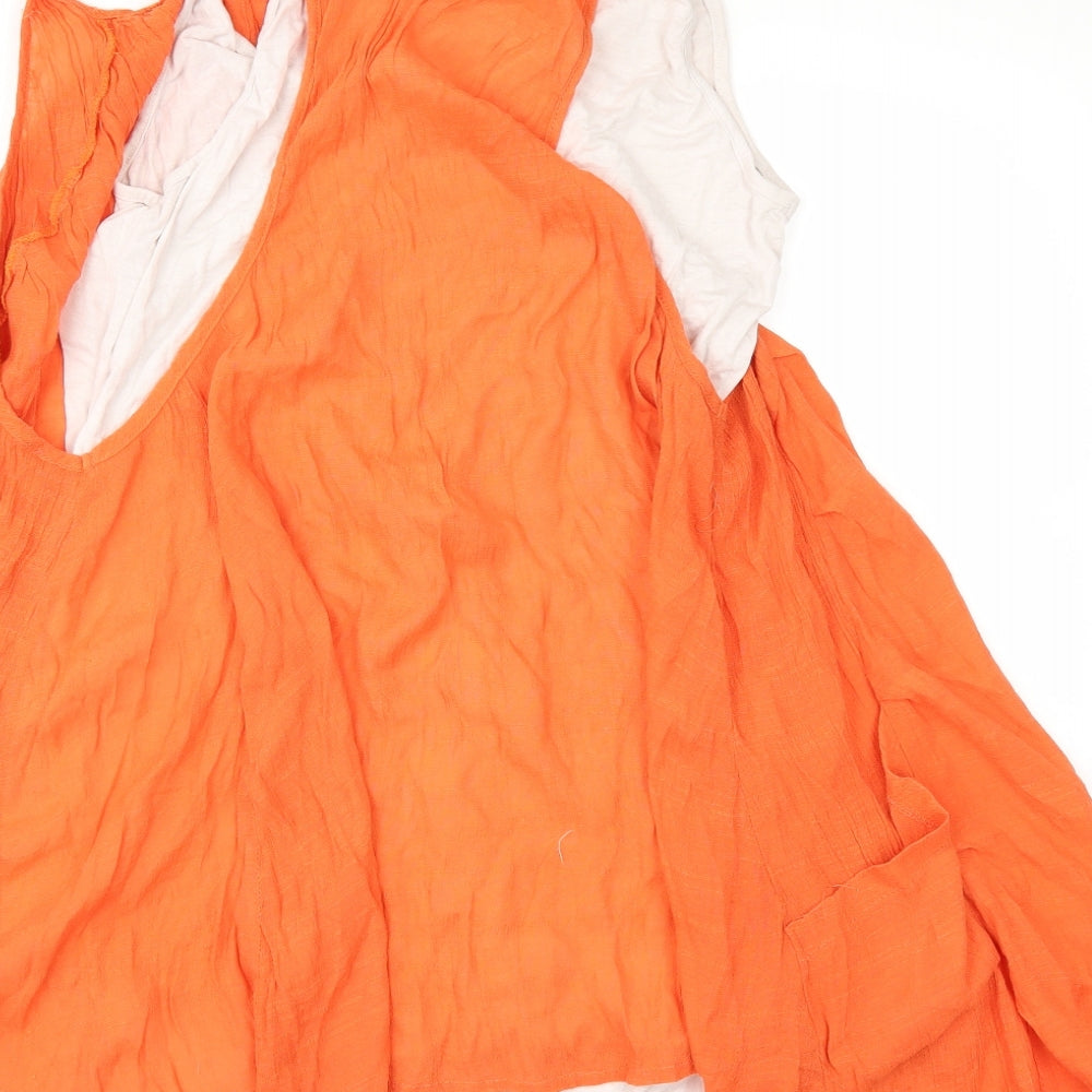 isabel Womens Orange Fit & Flare Size L