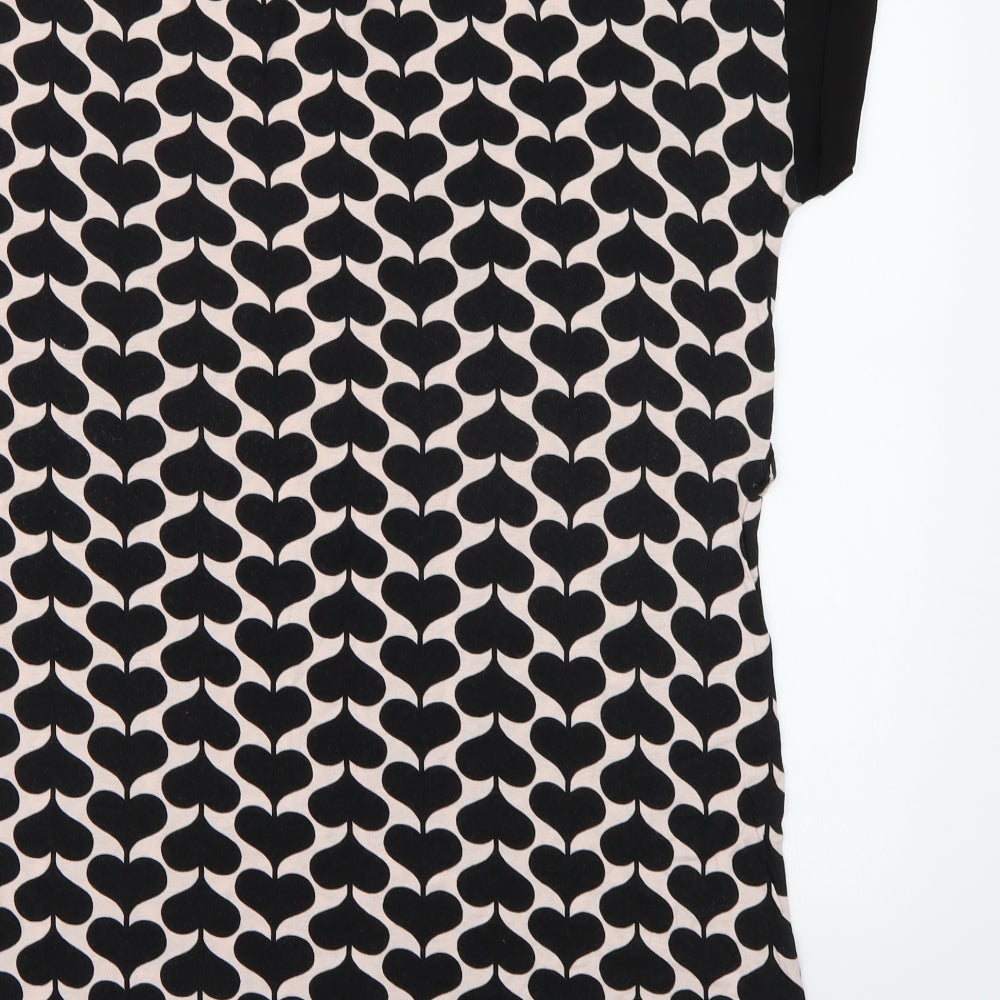 Select Womens Black T-Shirt Dress Size 12