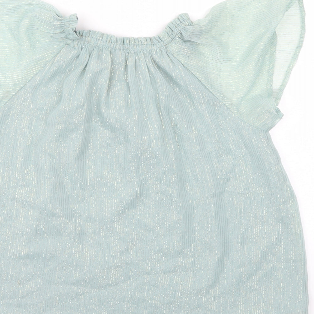 NEXT Girls Green Basic Blouse Size 9 Years