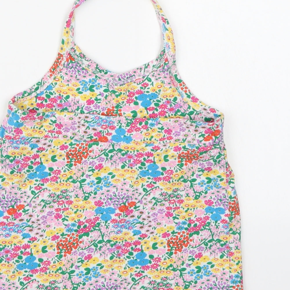 NEXT Girls Multicoloured Floral Cropped Tank Size 6-7 Years