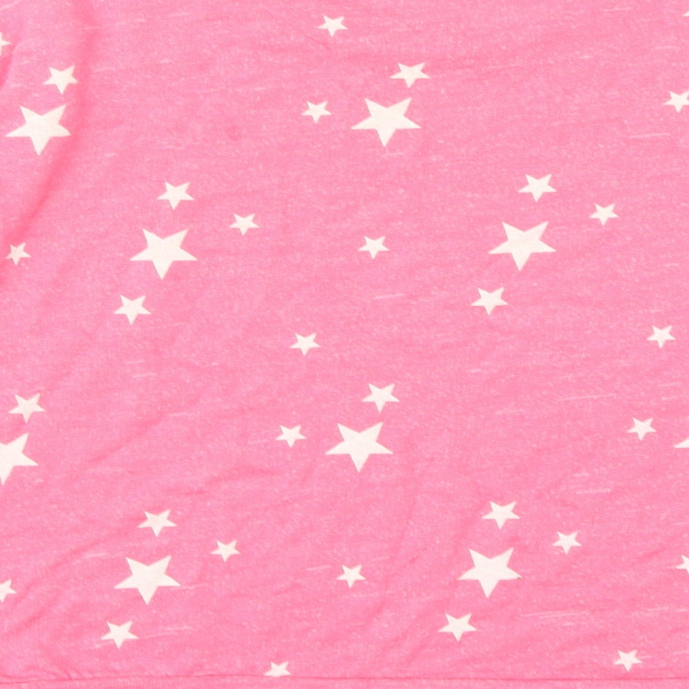 F&F Womens Pink Knit Top Pyjama Top Size 8