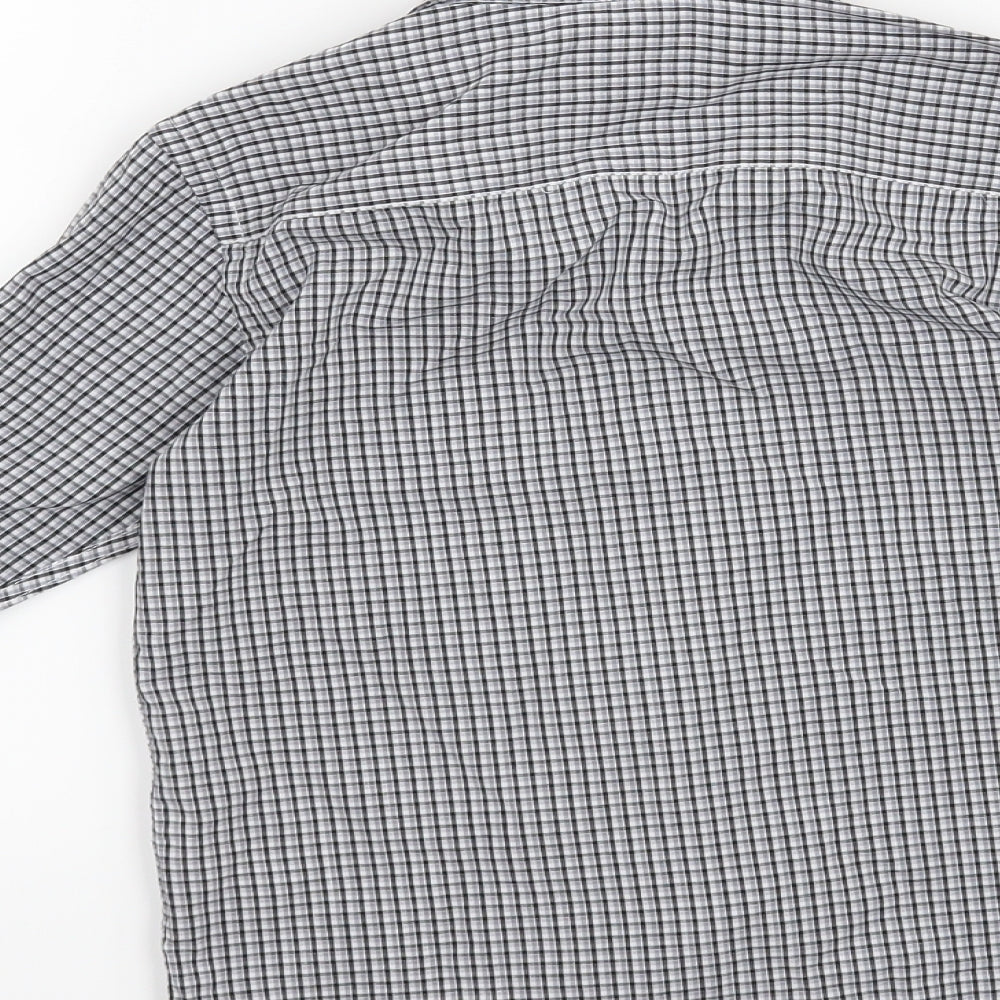 Duck & Dodge Boys Grey Check Basic Button-Up Size 5 Years