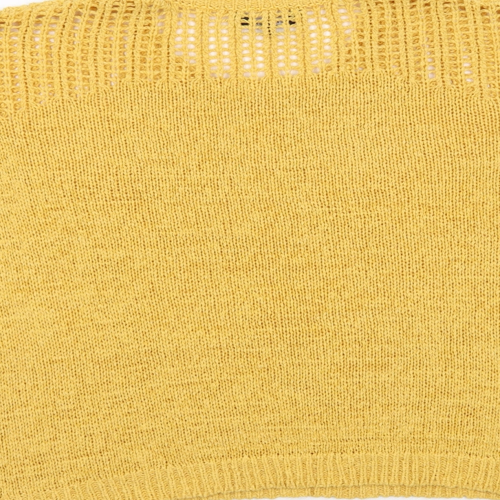 Peacocks Womens Yellow Pullover Jumper Size M