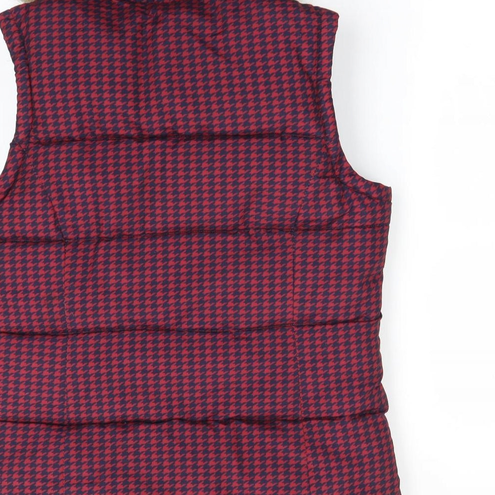 George Womens Multicoloured Houndstooth Gilet Coat Size 8