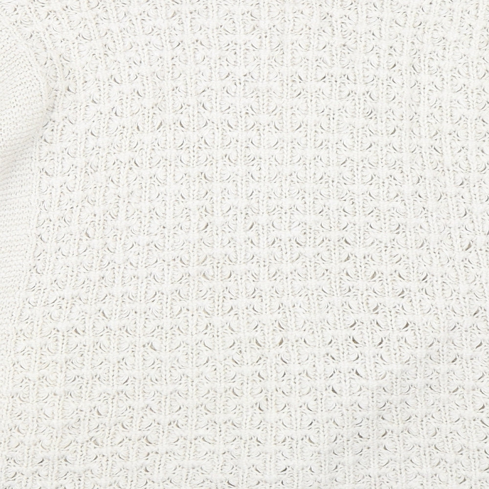 Marks & Spencer Womens Beige Cardigan Jumper Size 16