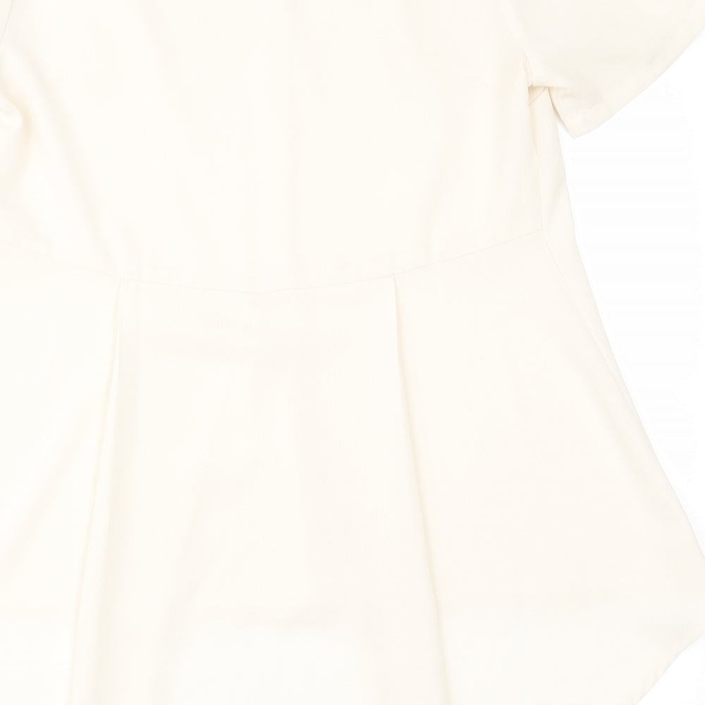 Love Label Womens Ivory Basic Blouse Size 10