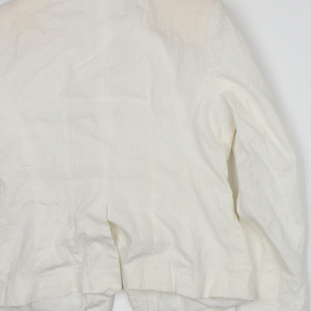 F&F Womens White Jacket Suit Jacket Size 14