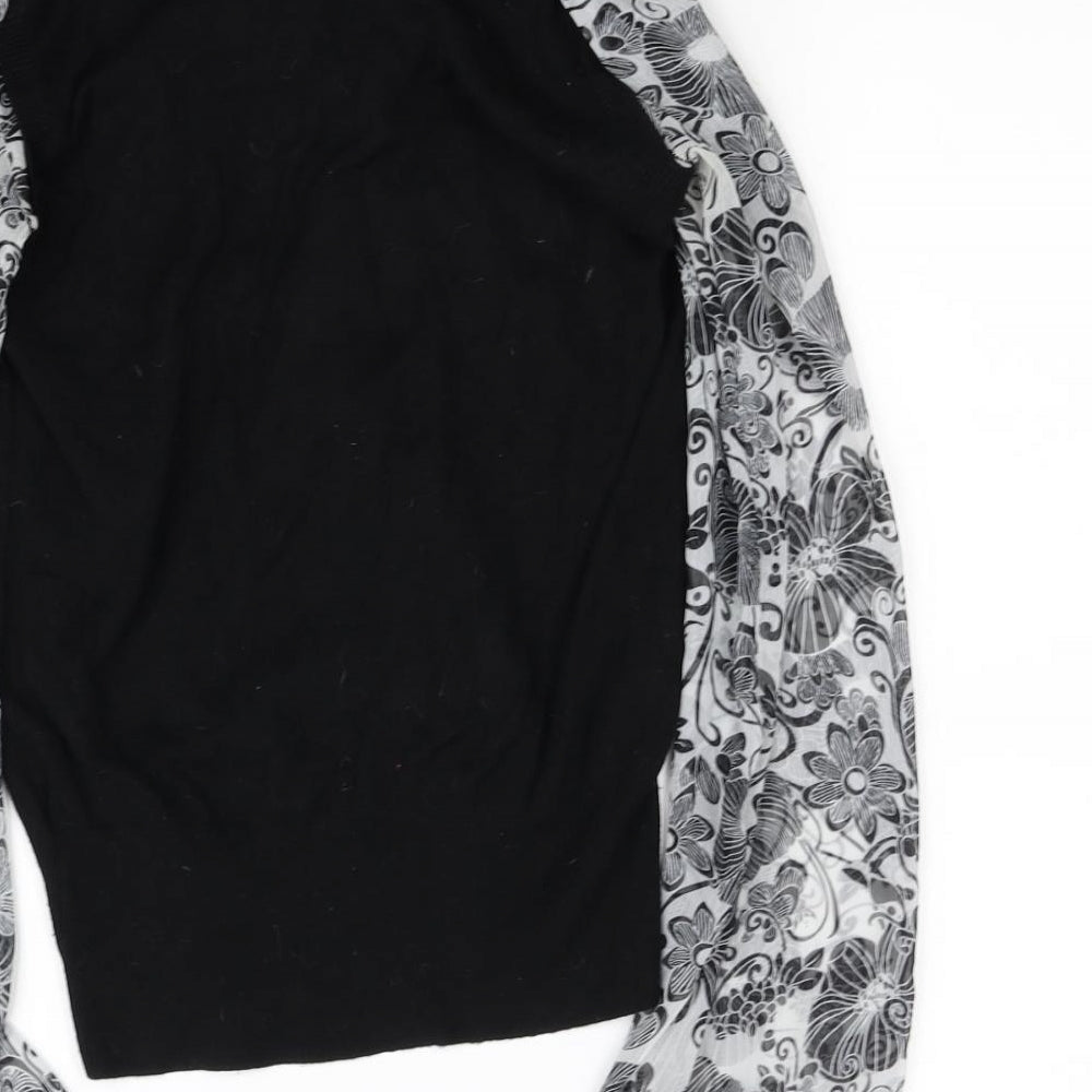 F&F Womens Black Basic Blouse Size 8