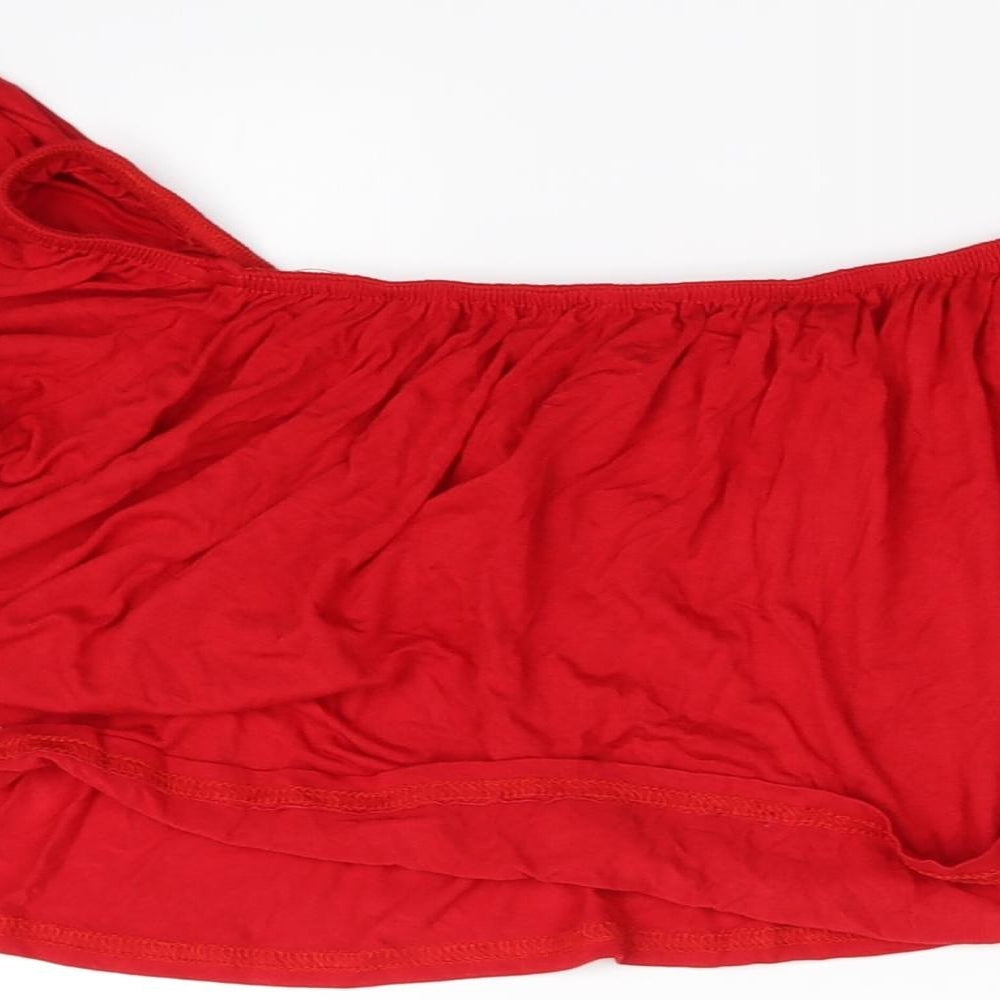 blue vanulla Womens Red Basic Blouse Size 12