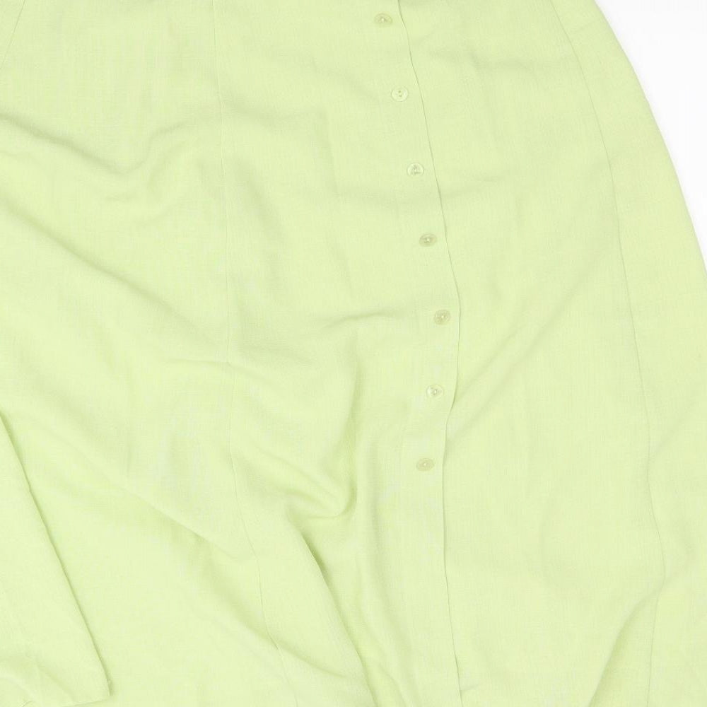 isebella Womens Green Flare Skirt Size 18