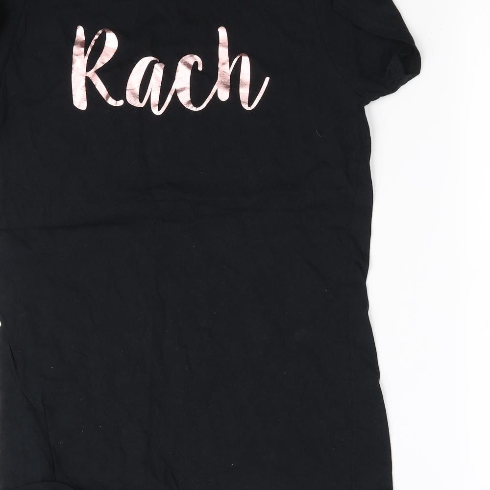 pre worn Womens Black Basic T-Shirt Size 16