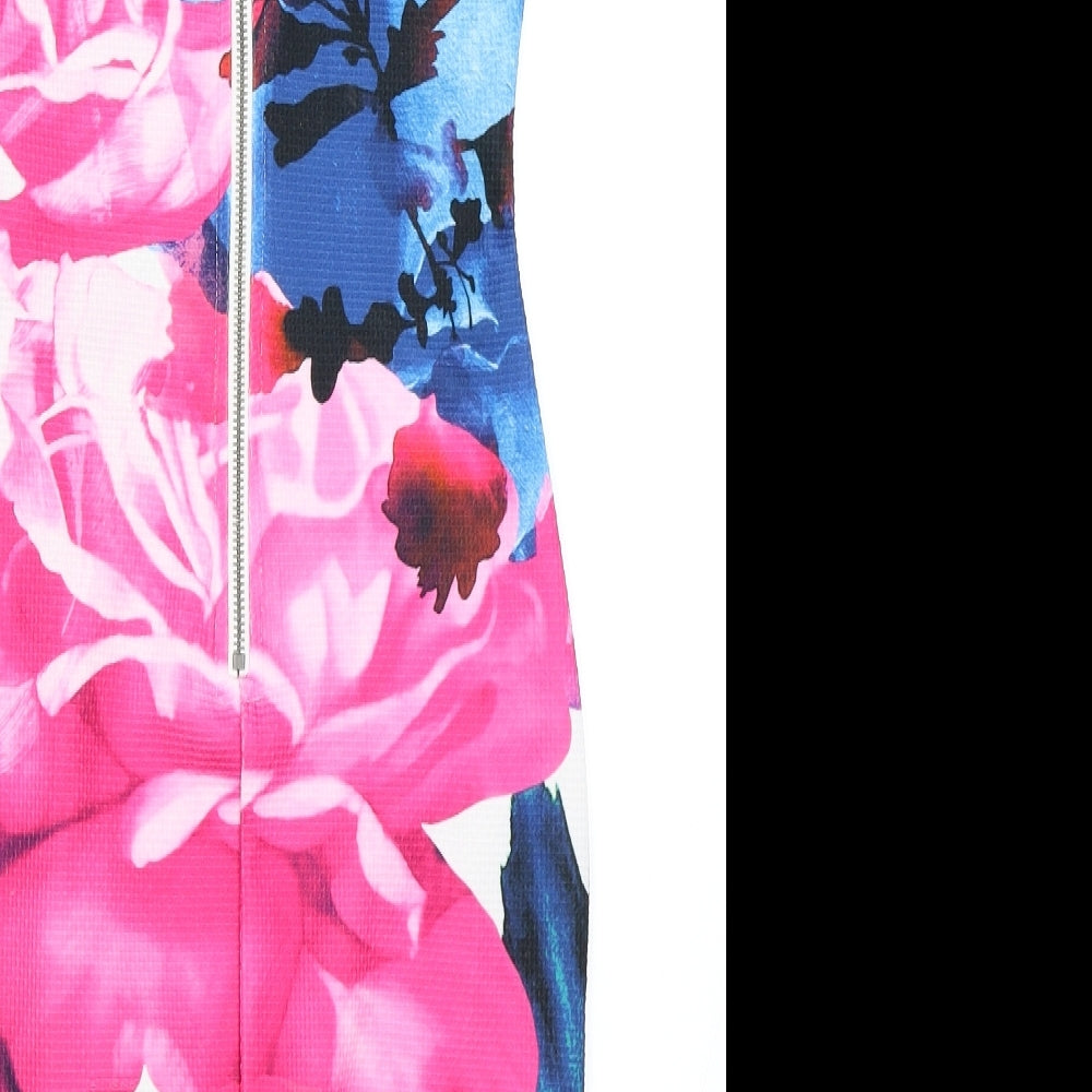 Ginger Fizz Womens Pink Floral Bodycon Size 8