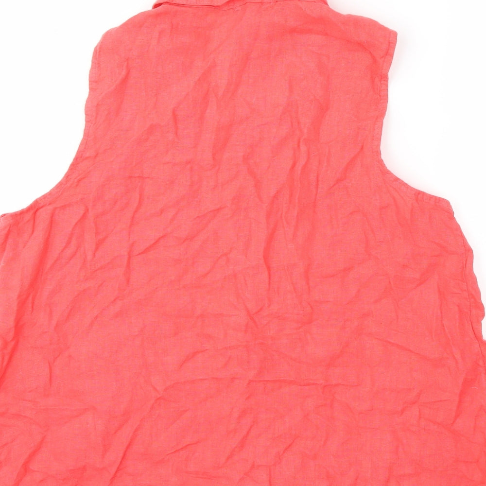 Carnival Womens Pink Basic Blouse Size L