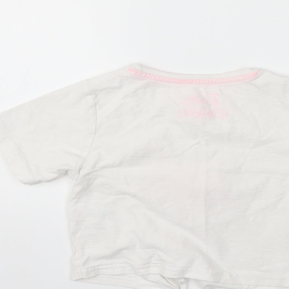 Matalan Girls White Basic T-Shirt Size 6 Years